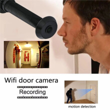 2X 1080P Tuya Life Home Digital Viewer Peepholes Door Camera Eye WiFi IR Night Vision EU PLUG Black