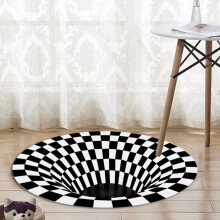 3D Vortex Teppich rund 80cm