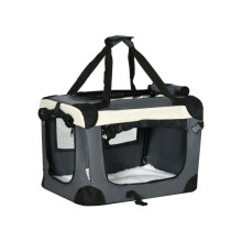 51cm Transportable Pet Carrier, with Cushion, for Mini Dogs and Cats - Grey