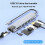 2X USB-C Hub with Ethernet, 4K HD, USB 3.0,  Card Reader, 87W PD Charging High-Speed Data Transfer for Windows,MacOS 4