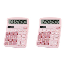 2X Calcolatrice Elettronica A 12 Cifre Calcolatrice Solare Calcolatrice A Doppia Alimentazione Calcolatrice da Tavolo Finanziaria di Base per