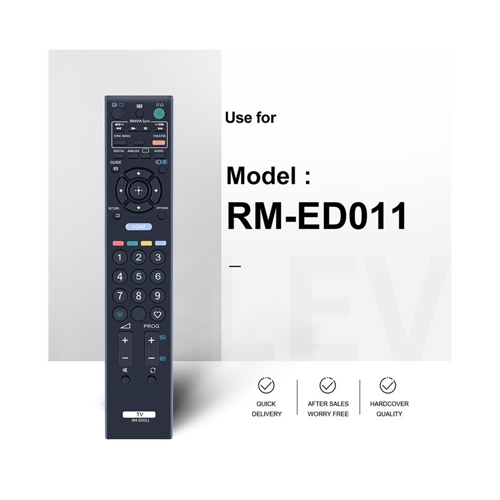 2X Rm-Ed011 Remote Control Replacement For Tv Lcd Led Hd Rm-Ed009 Ed012 Ed011 Ed013 Ed014 4711722100447