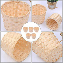 40 Stück Geflochtene Körbe Ohne Griffe für Party Geschenke, Handwerk Dekoration, Geeignet für Verschiedene Anlässe (7,5 X 6 cm)