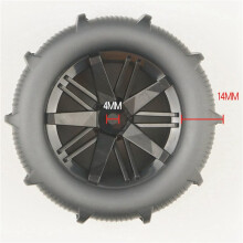 12 Stuks 80 mm Sneeuwzandwiel voor SCY 16101 16102 Pro 144001 144010 12428 124019 HBX 16889 SG1601 MJX H16 16207