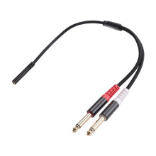 4pcs 3.5mm to Dual 6.5mm Adapter 3.5mm Audio Aux Cable Double 6.35 1/4 Inch Mono to Stereo 1/8 Inch 3.5mm Aux Cord
