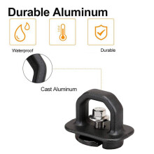 Black Truck Bed Side Wall Anchors 8Pcs Set Tie Downs Anchor for Chevy Silverdo Pickup Anchor Truck Bed