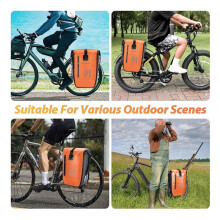 NEWBOLER Bike Pannier Bag 27L Capacity Waterproof Travel Cycling Bag Bicycle Rear Trunk Bag Electric Bike Accessories