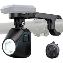 1600LM Super Bright Bike Lights, IP66 Waterproof, 4000mAh Rechargeable Cycling Headlight with Remote Control Black