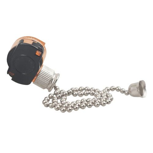 Interruptor Luz para Ventilador Teto 4 Peças, Interruptor Lâmpada para Ventilador E87438 com Corrente Puxar com Contas 11 Polegadas, 6A 125VAC,