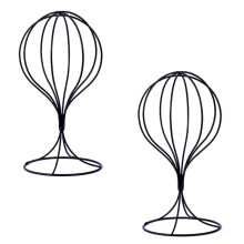 2 Pieces Modern Metal Hat Stands Durable Stable Cap Rack Wigs Holder Hat Display Stand Adult Hat Rack Hat Model Stand