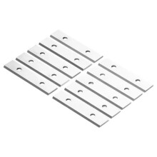 10 Stück Vierkantklingen 50 X 12 X 1,5 mm Hartmetall-Einsätze, Schneidklingen, Farbschaberklingen, Rechteckig, Doppelseitig