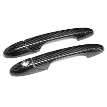 Car Real Dry Carbon Fiber for 500 Abarth 595 595C Door Handle Cover Exterior Styling Modification Body Kit