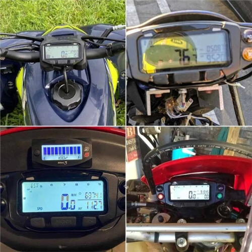 Motorcycle Universal LCD Instrument Speedometer Odometer 752-119 for 1995-2019