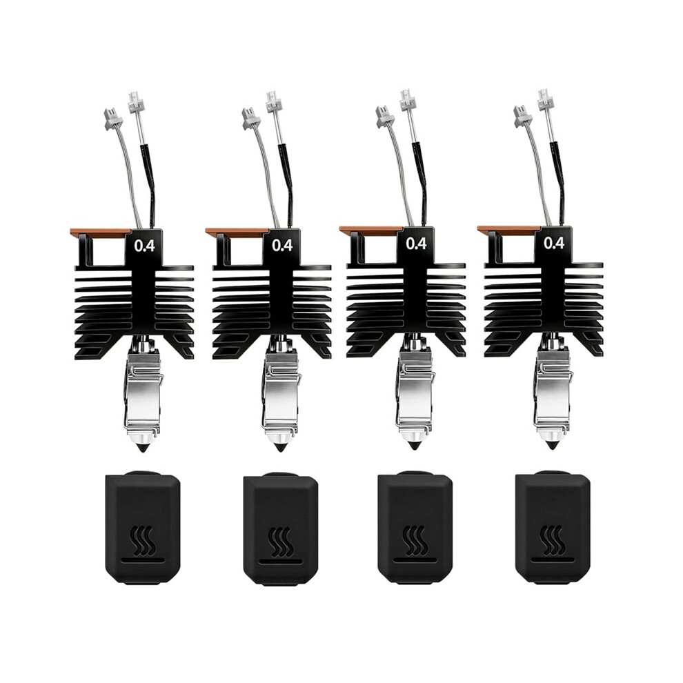 4Pcs 0.4Mm U1 Hotend For Snapmaker U1 Extruder, Replacement Hotend Kit For Sanpmaker U1 3D Printer Parts 4712691498917