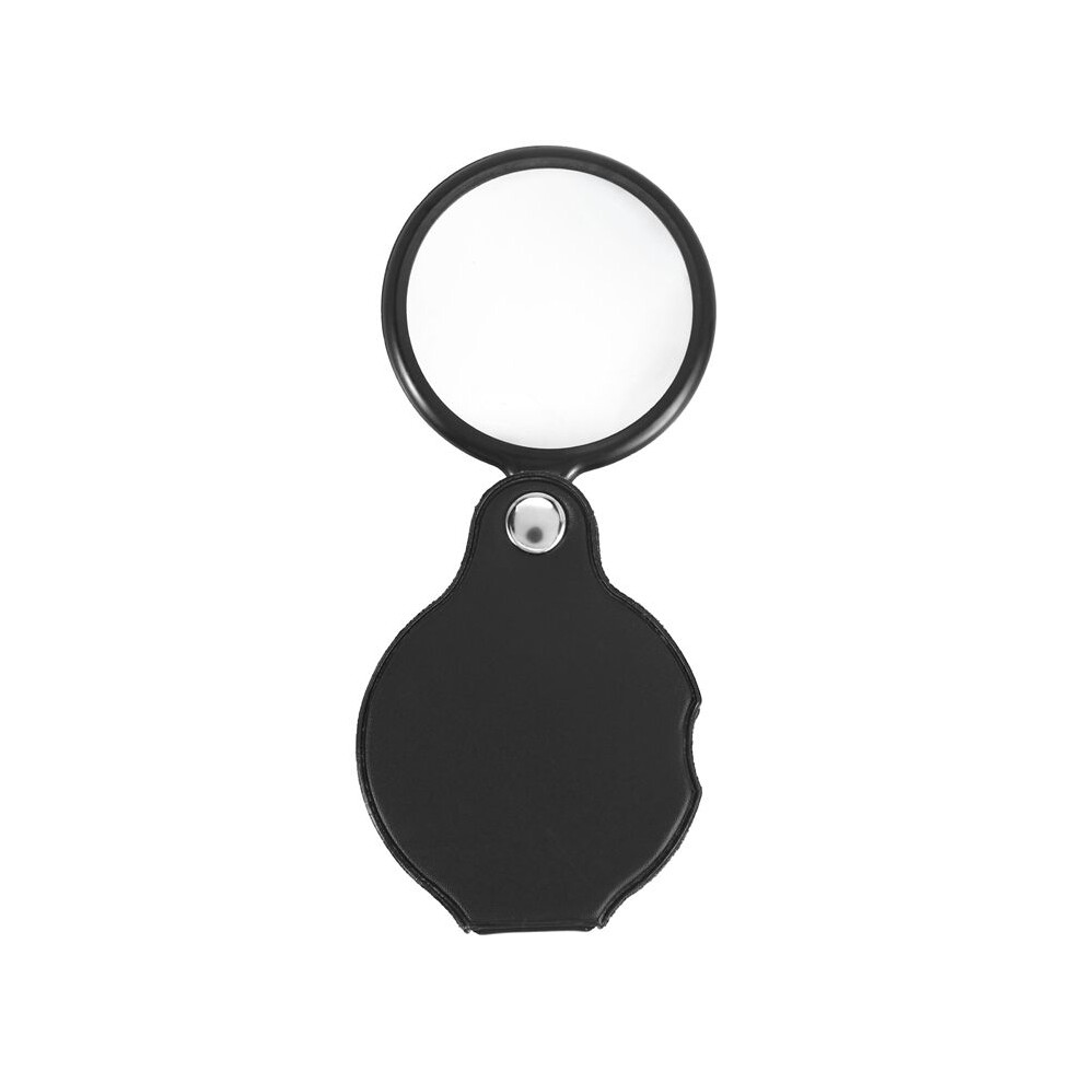 Folding Fold Away Pocket Magnifying Glass Magnifier Lens 3X Magnification Folding Leather Case Magnifying Glass
