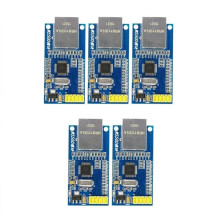 5PCS W5500 Ethernet Network Modules TCP/IP 51/STM32 SPI Interface 3.3V 5V I/O MCU Microcontroller Program over W5100