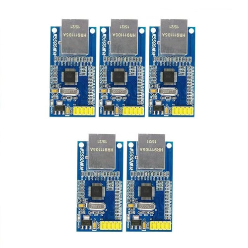 5PCS W5500 Ethernet Network Modules TCP/IP 51/STM32 SPI Interface 3.3V 5V I/O MCU Microcontroller Program over W5100