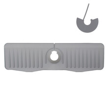 Vassoio Raccogligocce per Rubinetto nel Silicone,Paraspruzzi Rubinetto lavandino,Tappetino Drenante nel Silicone, Tappetino per lavello Cucina,