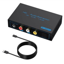 8K 60Hz Audio-Extraktor, 4K 120Hz -Kompatibel zu Optisch/Koaxial, AUX-Konverter, Unterstützt HDCP, Digital DTS 5.1 EDID