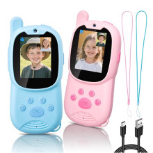 Wideo Walkie Talkie dla Dzieci, FaceTime Walkie Talkie Zabawki, Aparat Zmieniający Głos dla Dzieci Prezenty do Domu na Zewnątrz Kemping