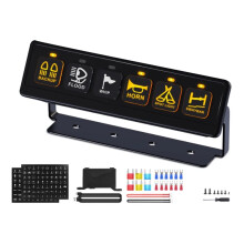 BA60 6 Gang Wireless Panel 12V/24V Universal Relay Box for Car ATV Auxiliary Swtich Panel