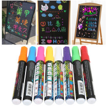 8Pcs Chalk Markers, 8 Bright Colors, Erasable, 6mm Wide Tips