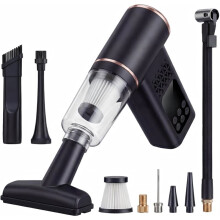5-in-1 Portable Tire Inflator and Car Vacuum Cordless, 150PSI Air Compressor , for Pet Hair, Blower Function