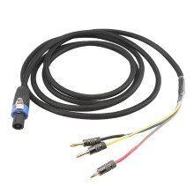 High Quality OFC Gold Plated Subwoofer Cable 3 Wire Sub Speaker Cable Speakon to Banana End for REL / MJ Acoustics