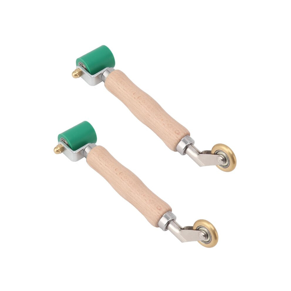 Saudism Silicone Seam Roller With Brass Wheel And Wood Handle For Pvc Welding Green