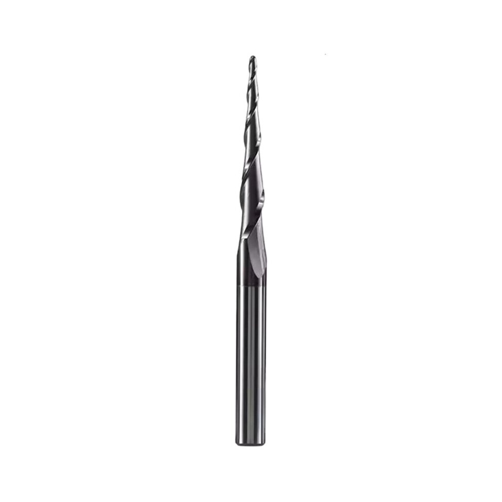 1Pc 8Mm Shank P2bc Carbide Taper Nose End Mill R0.5-R2.0 For Wood Engraving R1.0 4712008664325