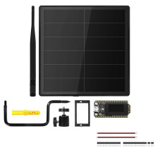 Kit Solaire pour Carte de Développement, Boîtier Étanche pour Antenne LoRa pour Meshtastic/MeshCore avec Heltec WiFi LoRa 32 V4 915 MHz