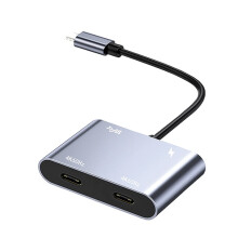 Convertisseur USB-C Vers USB-C Double 4K 60 Hz, Adaptateur pour Lunettes AR de Type C, Convertisseur de Puissance PD100 W, Adaptateur de Charge USB