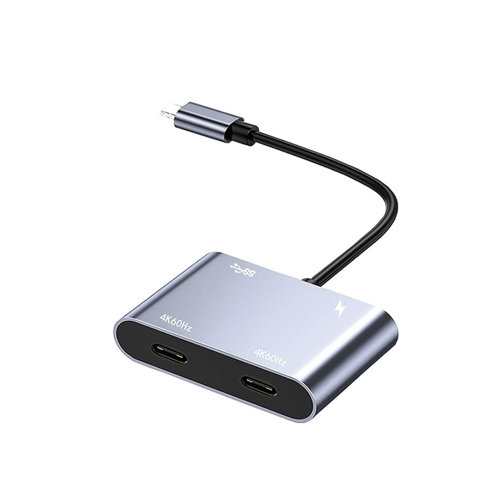4K60hz Dual Usb C To C Converter Type C Ar Glasses Adapter Pd100w Power Conversion Usb3.0 Charging Adapter 4714120358137