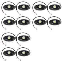 12 Unidades 9LED Kit de Luz Rock Super Brilhante LED Impermeável LED Néon Underglow Luz para Caminhão de Off-Road Branco