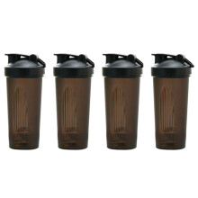4X Shaker Cup Sports Portable Convenient Stirring Cup 600Ml Plastic Shakers Bottle Adults Black