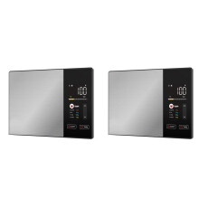 2X Balance de Cuisine en Acier Inoxydable, Calcul des Calories, des Protéines, des Lipides et des Glucides, Poids de 5 Kg, pour une Alimentation