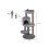 104 cm Cat Tree, Cat Condo Tree Tower, Cat Activity Centre with Scratching Posts, Plush Perch, Hanging Ball - Grey 3