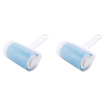 2X Lint Remover Washable Clothes Hair Sticky Roller Reusable Portable Pet Hair Remover Sticky Roller,