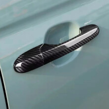 Car Real Dry Carbon Fiber for 500 Abarth 595 595C Door Handle Cover Exterior Styling Modification Body Kit