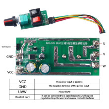BLDC 30V 750W Motor Controller High-Power 3-Phase Brushless Motor Driver Built-in Fan with Case Speed Governor