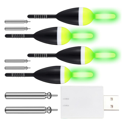 4pcs Illuminating Angling Float Features Energy Efficient Design