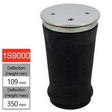 2PCS 1S9000 Air Ride Springs Suspension W21-760-9000 Air Single Port Truck Rubber Shock Absorption Bag