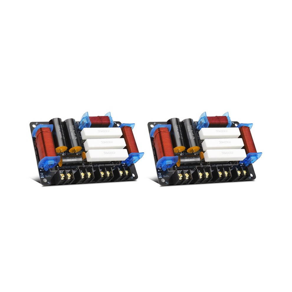 2X 3Way Speaker Divider 1 Tweeter 1 Bass 1 Mid Speaker Divider Speaker Crossover 600W 4Ohm/8Ohm For 8/10/12 Inch Speaker 6033674395053