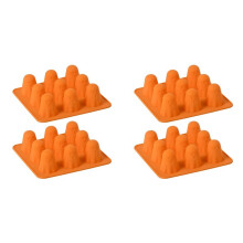 Silicone Molds 4 Packs Non-Stick 3D Chocolate Molds 9-Cavity Cute Mold for Jelly Candy Cake Halloween