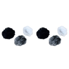 6PCS Furry Windscreen Muff for K1 K9 Lavalier Mic Wireless Collar Clip Microphone Windproof Cover for Outdoor Use