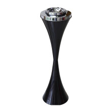 Floor Standing Ashtray with Removable Container, Metal Cigarette Butt Receptacle for Indoor Outdoor Use