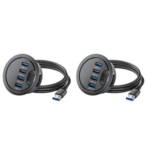 2X USB Hub Card Reader Computer USB Desktop Docking Station 3.0 Quad Port HUB Desktop Hub Splitter 1