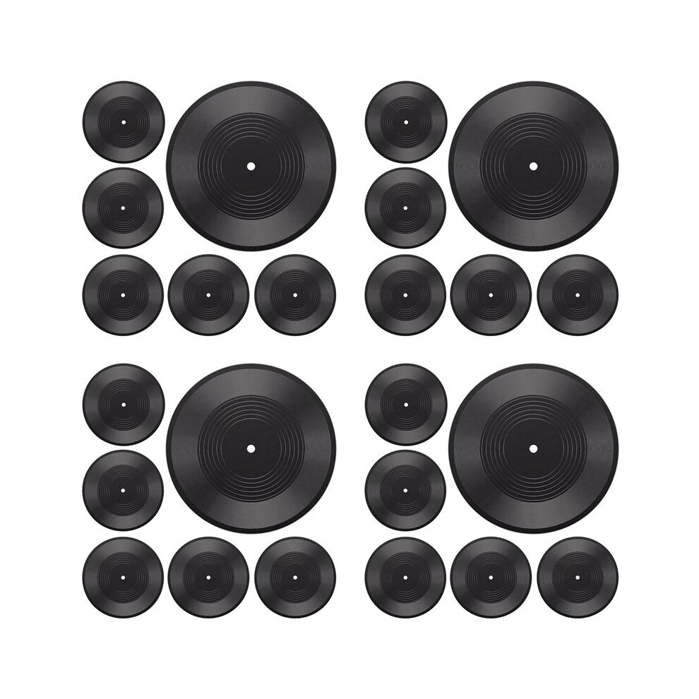 24Pcs 12 Inch Blank Vinyl Records, Fake Record Vintage Decoration, Faux Blank Vinyl Records For Wall Aesthetic 6033949616289