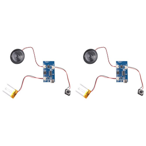2X Módulo de Sonido Programable: Chip con Altavoz para Grabar Música y Voz.