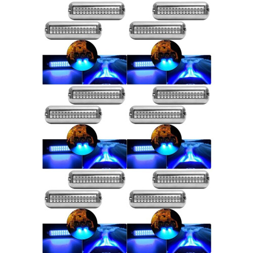 12Pcs 42LED Boat Drain Light Boat Transom Light  Underwater Pontoon Marine Light 1